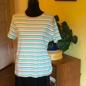 Really cute 😊 striped all cotton tee.  Like new!!